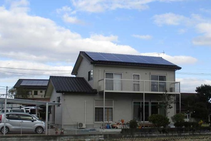 太陽光発電システム　福岡県大川市　志牟田邸