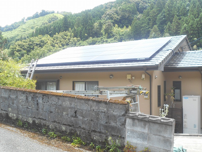 太陽光発電システム設置工事　大分県日田市　堀田邸