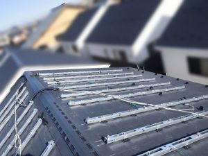 福井県越前市のW様邸にて、太陽光発電を設置しました≪施工中≫