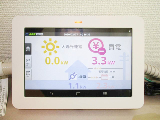 山口県下関市のS様邸にて、太陽光発電システムを設置しました≪カラーモニター≫