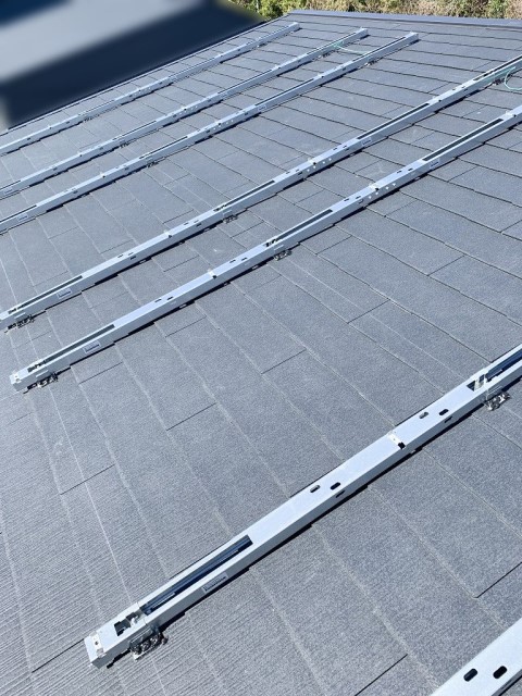 福岡県福岡市のA様邸にて、太陽光発電システムの設置をしました≪架台≫
