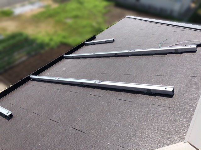 岐阜県瑞浪市のN様邸にて、太陽光発電システムを設置しました≪架台≫