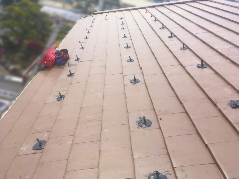 愛知県一宮市のT様邸にて、太陽光発電システムを設置しました≪施工中≫