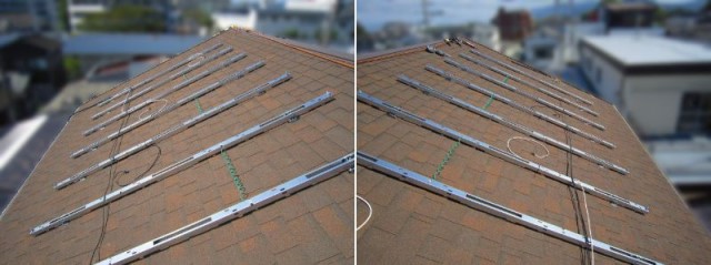 福岡県のN様邸にて、太陽光発電システムを設置しました≪施工中≫