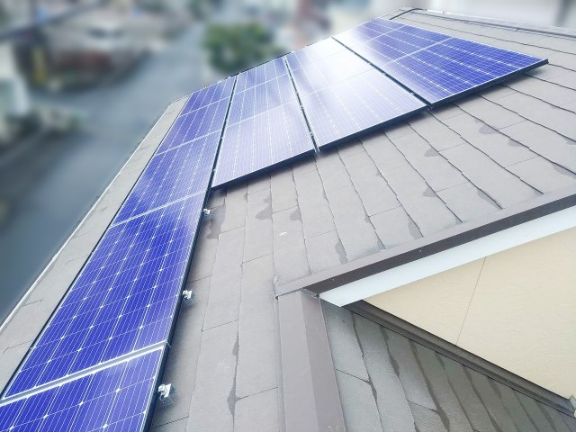 福岡県のA様邸にて、太陽光発電システムを設置しました≪施工後≫