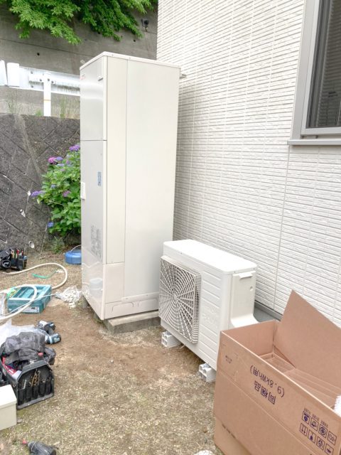 山口県のH様邸にて、エコキュートを設置しました！