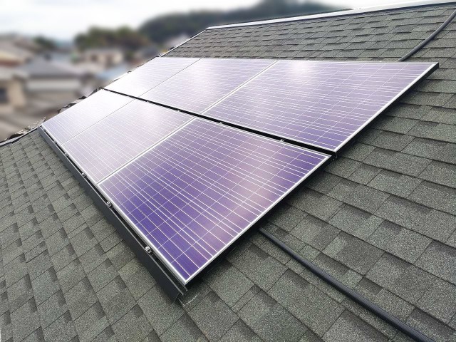 福岡県糟屋郡のU様邸にて、太陽光発電システムを設置しました≪施工後≫