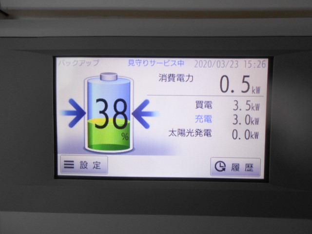 福岡県北九州市のY様邸にて、蓄電システムを設置しました≪モニター≫