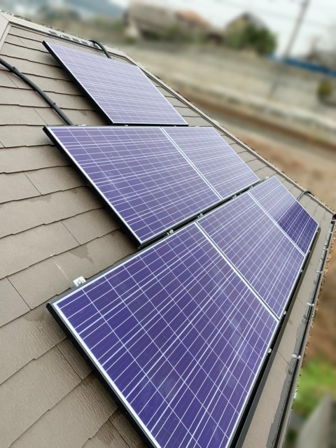 山口県下関市のN様邸にて、太陽光発電システムを設置しました≪施工後≫