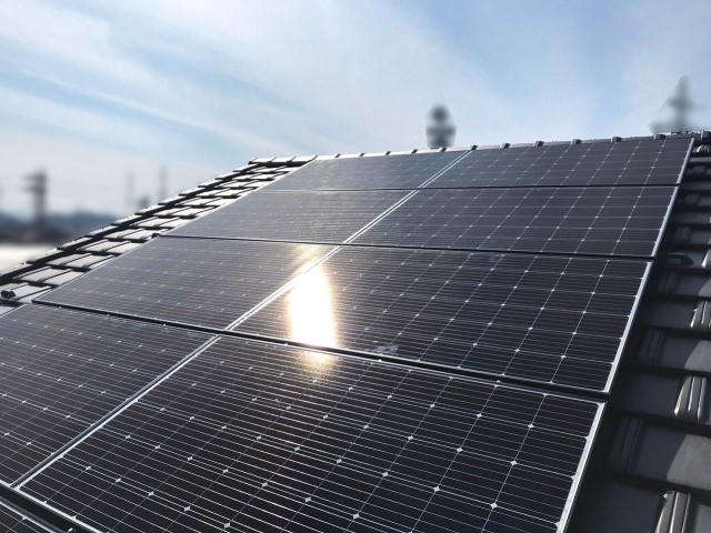 福井県吉田郡のT様邸にて、太陽発電システムを設置しました≪設置後≫