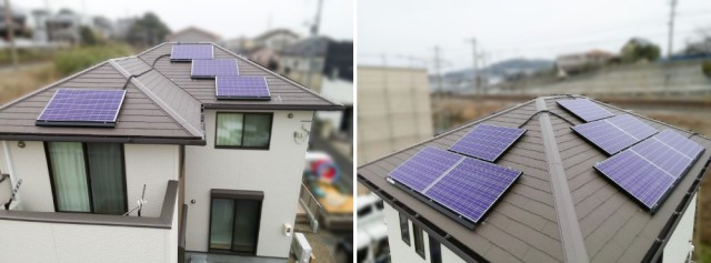 山口県下関市のN様邸にて、太陽光発電システムを設置しました≪施工後≫