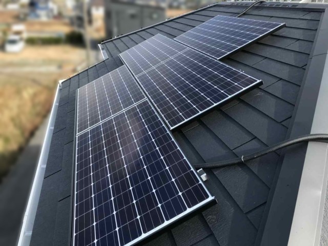愛知県名古屋市のM様邸にて、太陽光発電システムを設置しました≪施工後≫