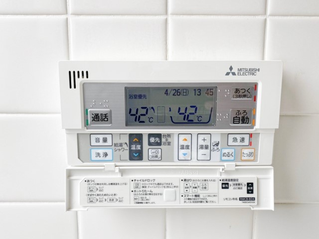 福岡県田川市のG様邸にて、エコキュートを設置しました≪浴室リモコン≫