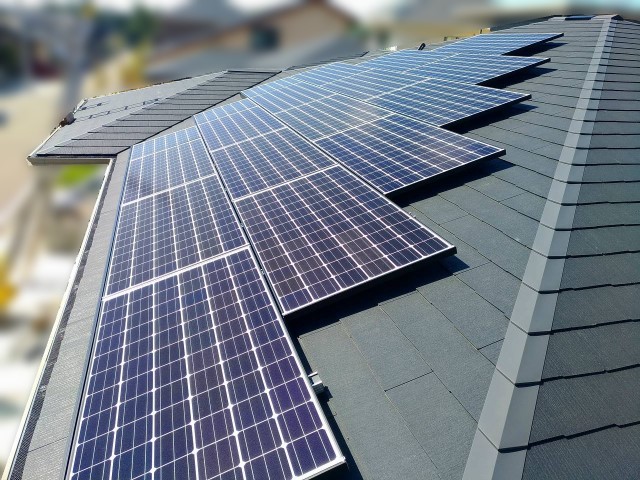 福岡県のK様邸にて、太陽光発電システムを設置しました≪施工後≫