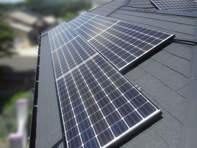 福岡県のK様邸にて、太陽光発電システムを設置しました≪施工後≫
